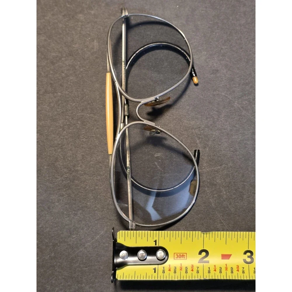 True Vintage AO American Optical Pilot Aviator Eyeglass Frame Wire Comfort Cable